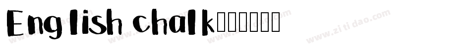 English chalk字体转换